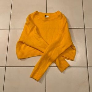 yellow cropped long sleeve
